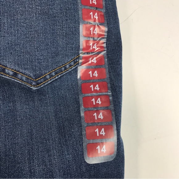 Seven7 Weekend Slim Fit Distressed Jean, Size 14 - Dark Blue Women's - Picture 9 of 9